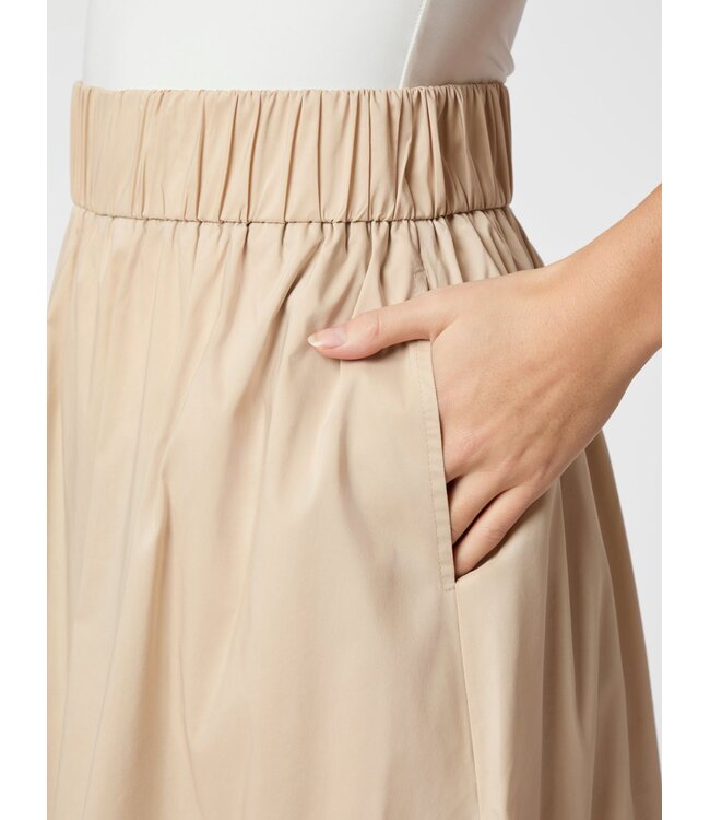 Neo Noir Yara Poplin Skirt Dark Sand