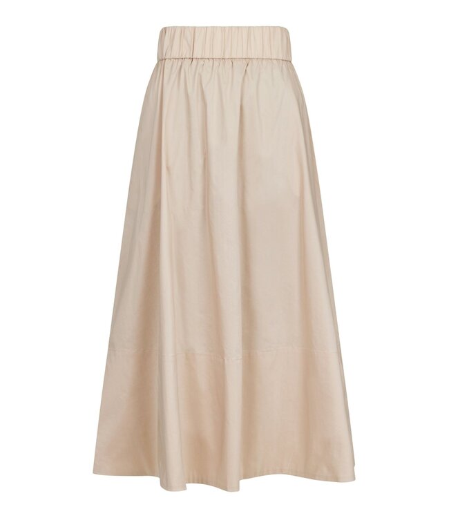 Neo Noir Yara Poplin Skirt Dark Sand