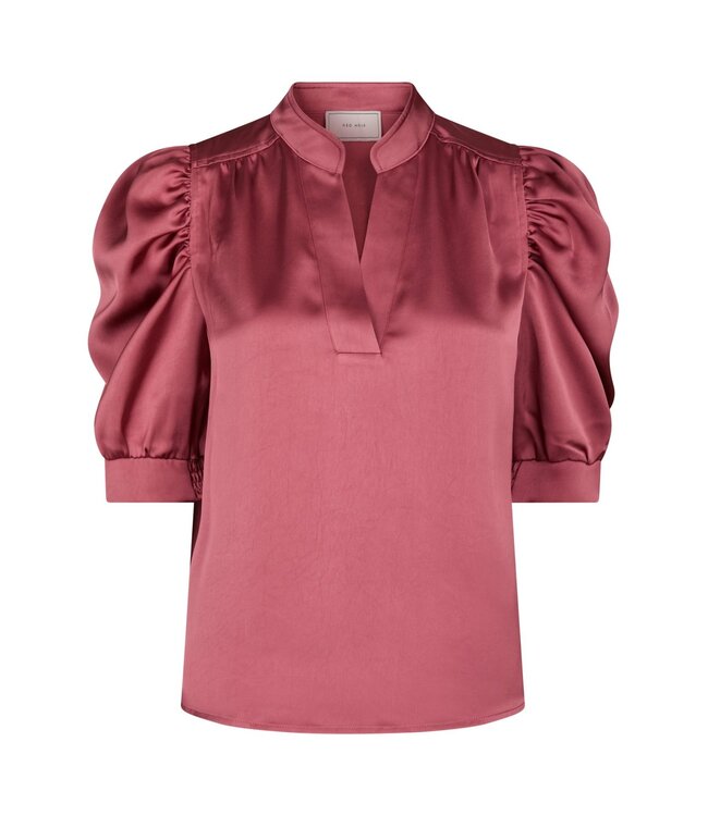 Neo Noir Roella Heavy Sateen Blouse Cherry Pink