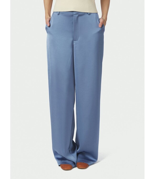 Neo Noir Emmett Heavy Sateen Pants Smoke Blue