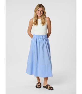 Neo Noir Yara Poplin Skirt Light Blue
