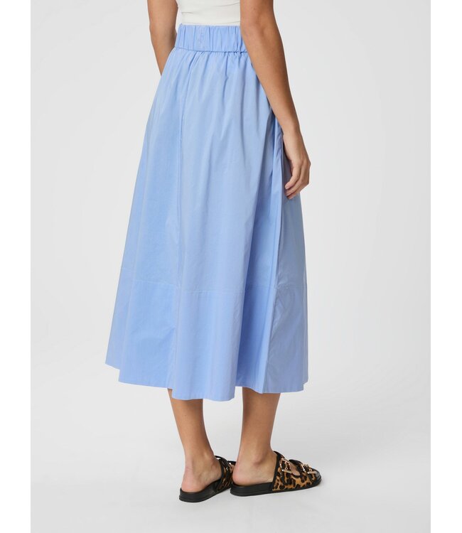 Neo Noir Yara Poplin Skirt Light Blue