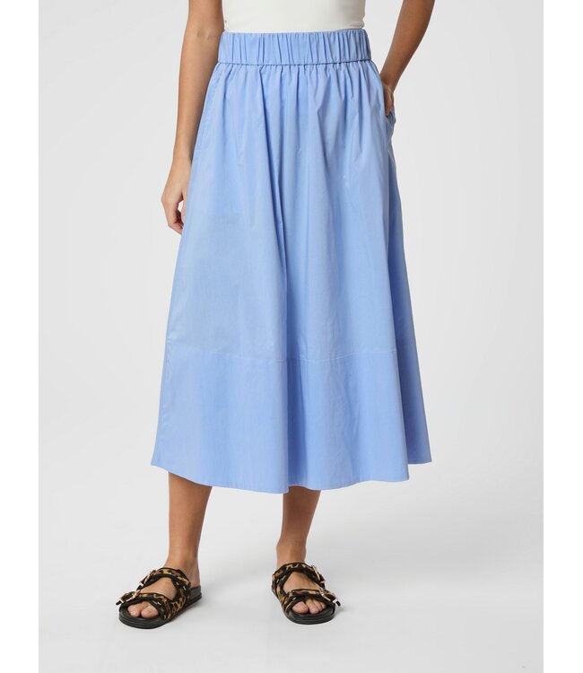 Neo Noir Yara Poplin Skirt Light Blue