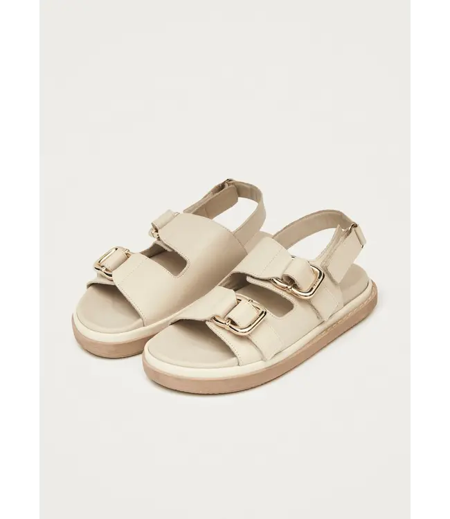 Alohas Harper Cream Leather Sandals