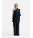 Ahlvar Ella Satin Dress Blue Grey Acetate