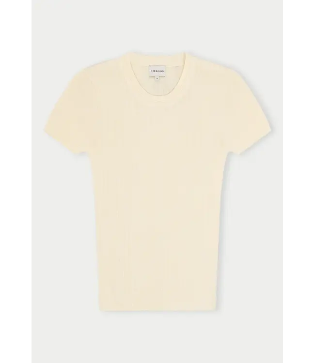 Herskind Lewis Knit T-shirt Off White