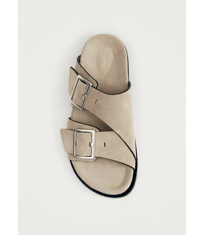 Alohas Alba Suede Beige Leather Sandals