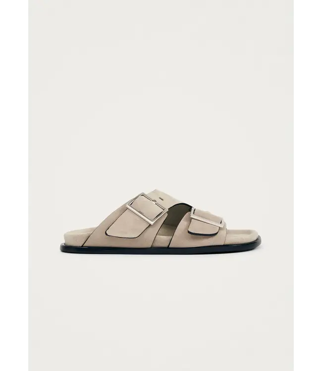 Alohas Alba Suede Beige Leather Sandals