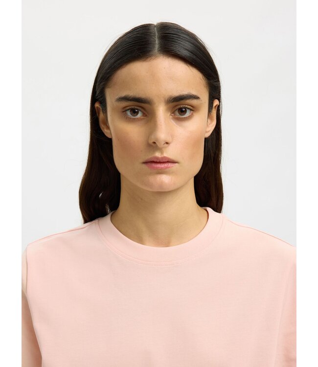 Selected Femme Essential Boxy SS T-shirt Pale Dogwood