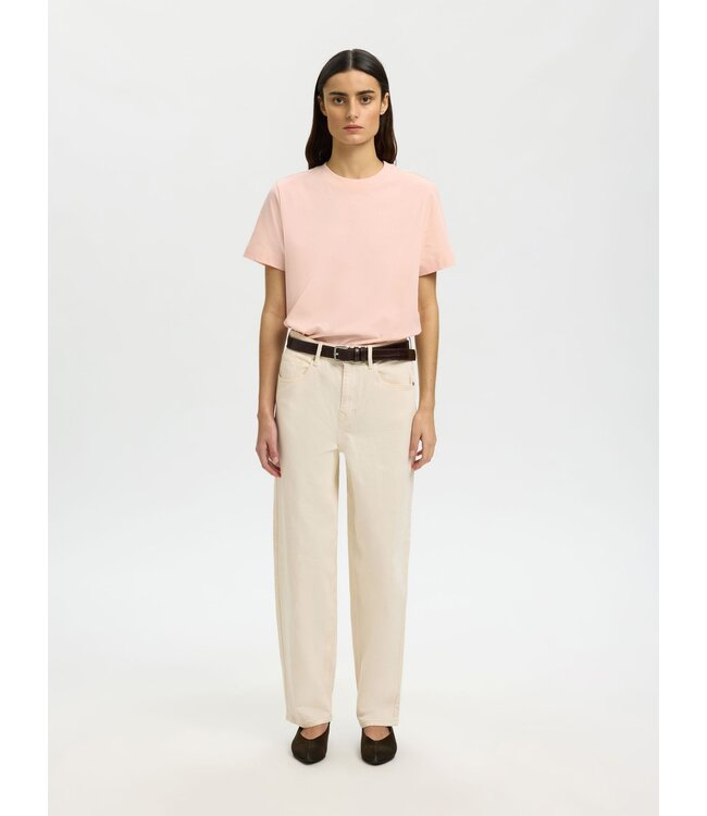 Selected Femme Essential Boxy SS T-shirt Pale Dogwood