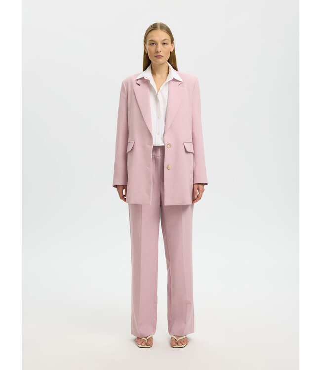 Selected Femme Rita Wide Pants Bleached Mauve