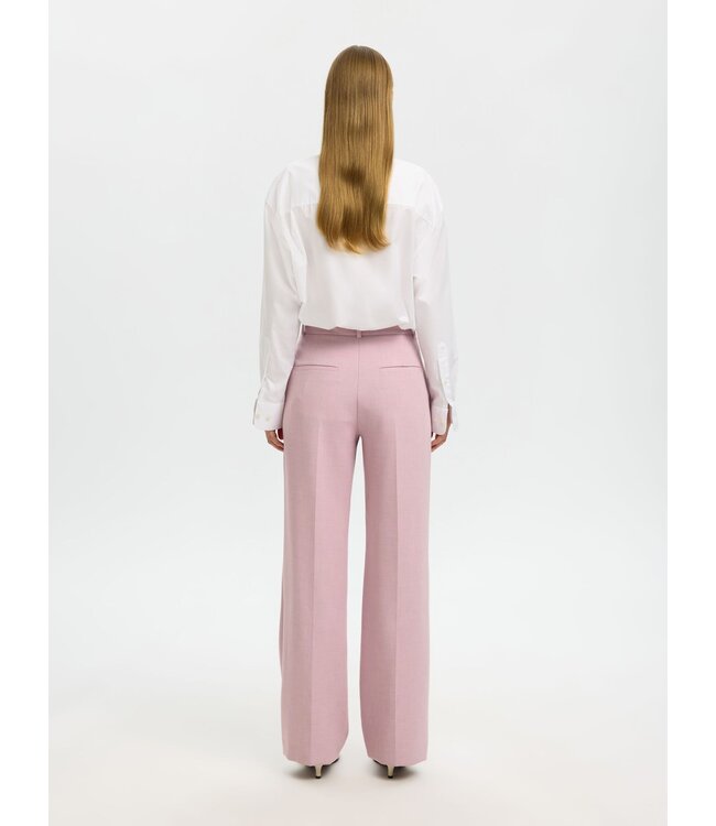 Selected Femme Rita Wide Pants Bleached Mauve