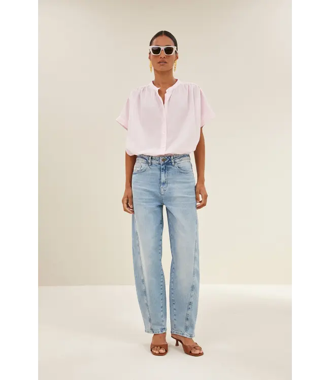 By Bar Minte Pinstripe Blouse