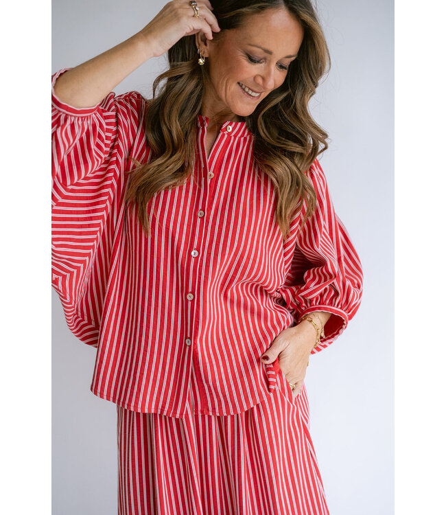Held Antwerp Magdalene Blouse Red Stripe