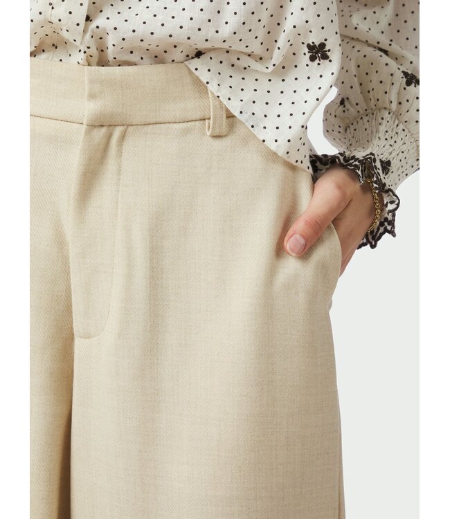 Neo Noir Emmett Melange Pants Beige