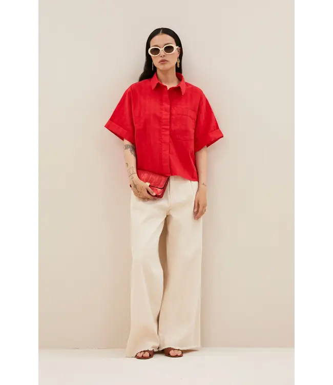 By Bar Loua Gloss Bag Scarlet Red