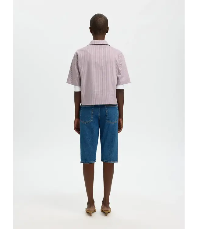 Selected Femme Romie 2/4 Neck Top Misty Rose