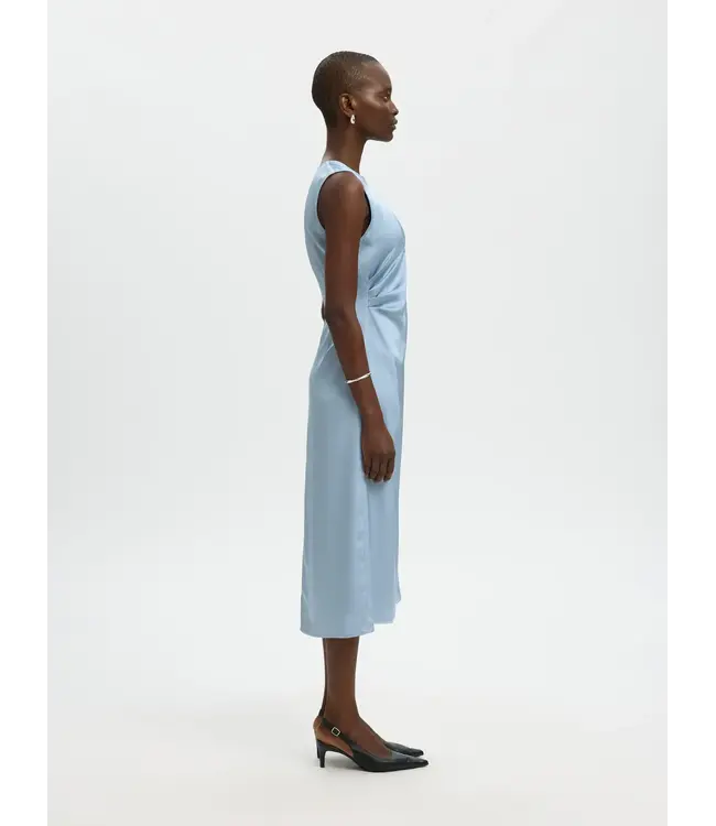 Selected Femme Chloe Slim O-neck Midi Dress