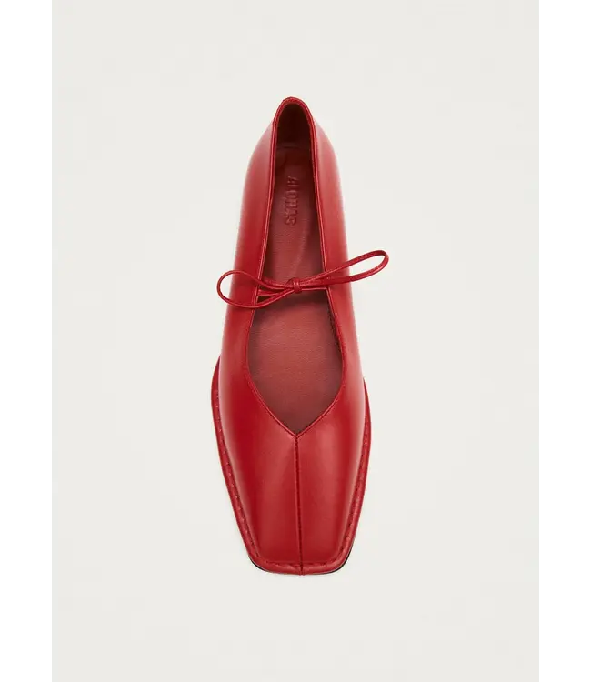 Alohas Sway Red Leather Ballet Flats