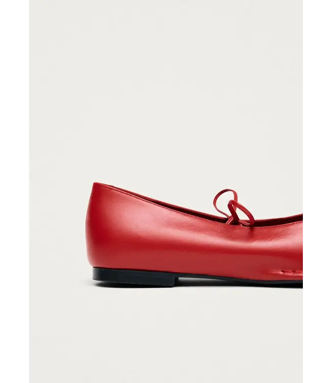 Alohas Sway Red Leather Ballet Flats