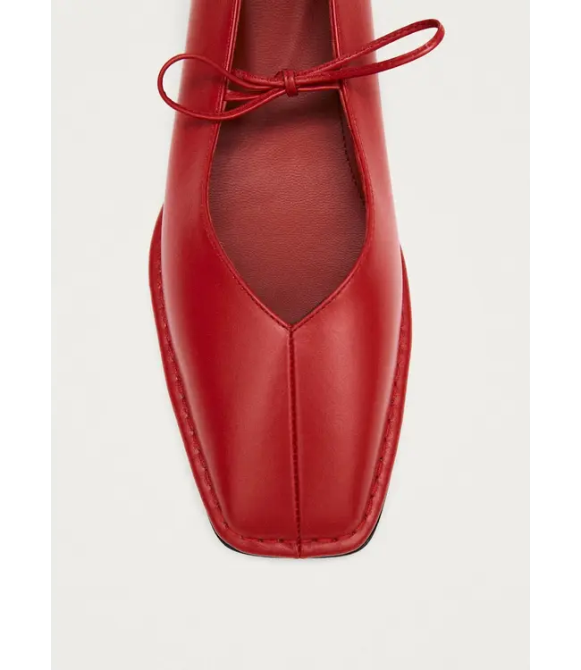 Alohas Sway Red Leather Ballet Flats