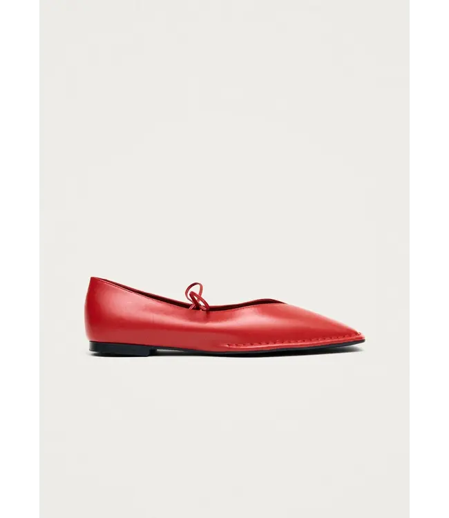 Alohas Sway Red Leather Ballet Flats