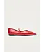 Alohas Sway Red Leather Ballet Flats