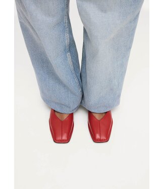 Alohas Sway Red Leather Ballet Flats