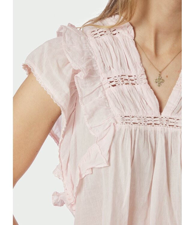 Neo Noir Jayla S Voile Top Light Pink