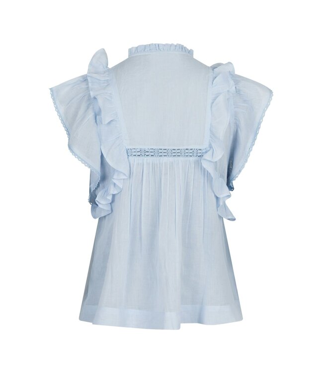 Neo Noir Jayla S Voile Top Light Blue