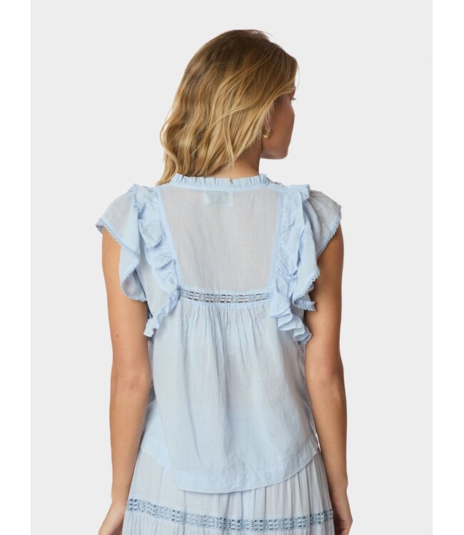 Neo Noir Jayla S Voile Top Light Blue