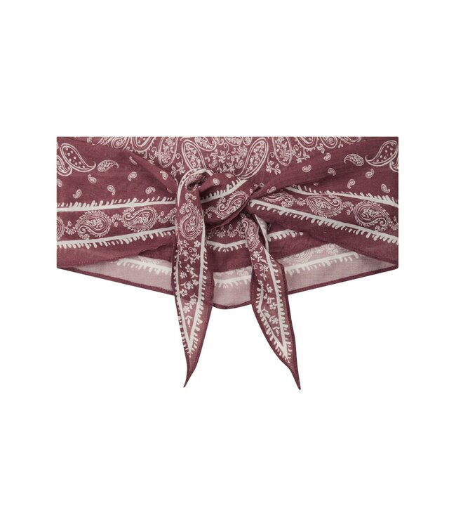 Neo Noir Kinessa Paisley Scarf Dark Rose