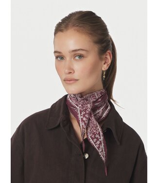 Neo Noir Kinessa Paisley Scarf Dark Rose