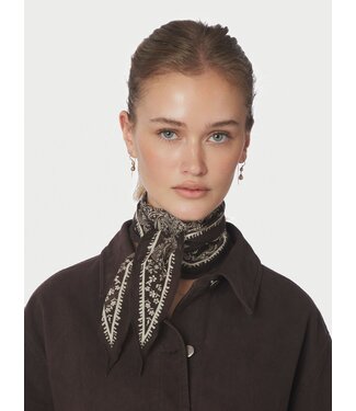 Neo Noir Kinessa Paisley Scarf Dark Brown