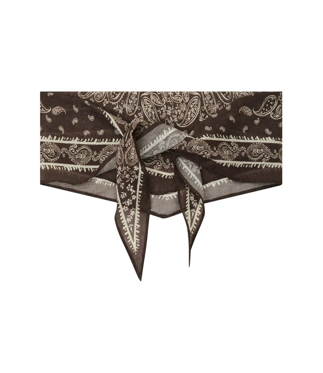 Neo Noir Kinessa Paisley Scarf Dark Brown