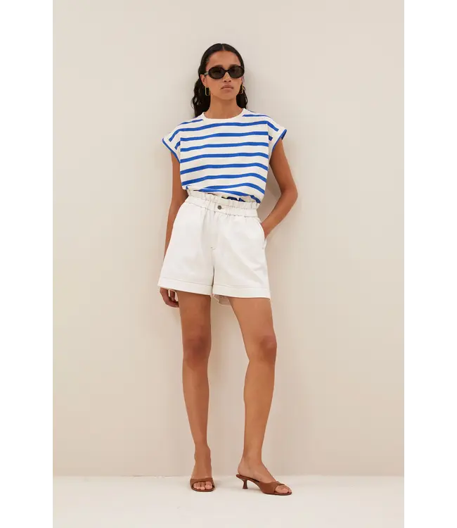 By Bar Leon Twill Short Cloud White