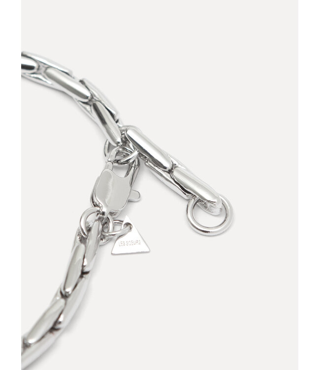 Les Soeurs Mara Linked Snake Bracelet Silver