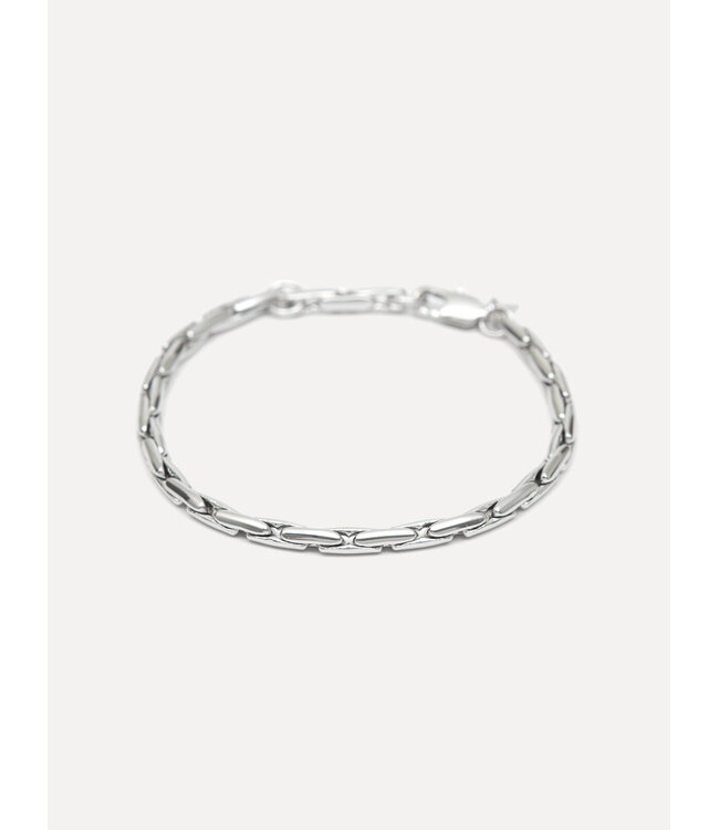 Les Soeurs Mara Linked Snake Bracelet Silver