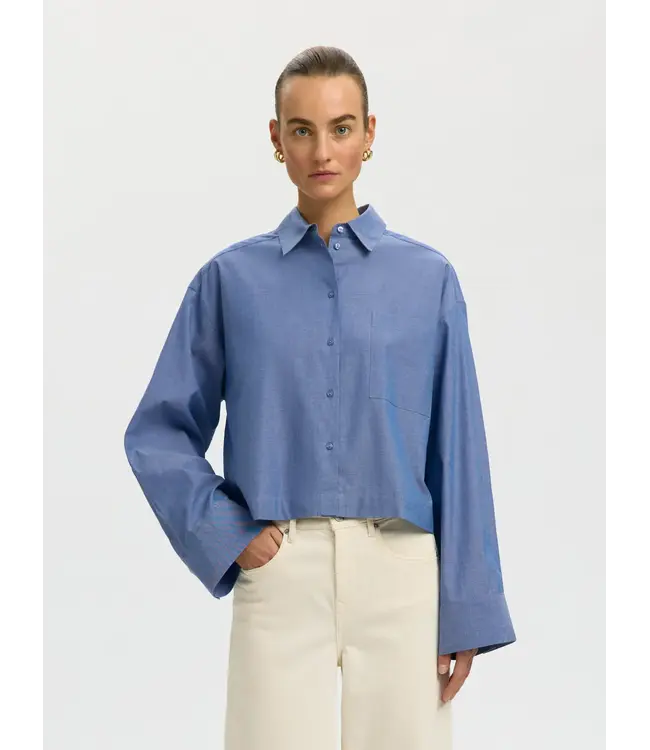 Selected Femme Kira Astha Cropped Shirt