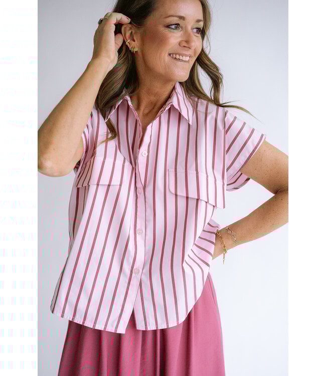 Held Antwerp Pippa Blouse Pink Stripe