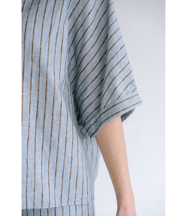 Held Antwerp Morris Blouse Blue Linen