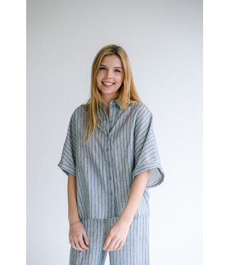 Held Antwerp Morris Blouse Blue Linen