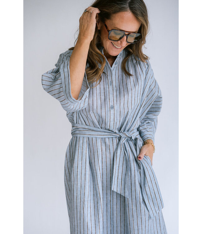 Held Antwerp Ivy Dress Blue Linen