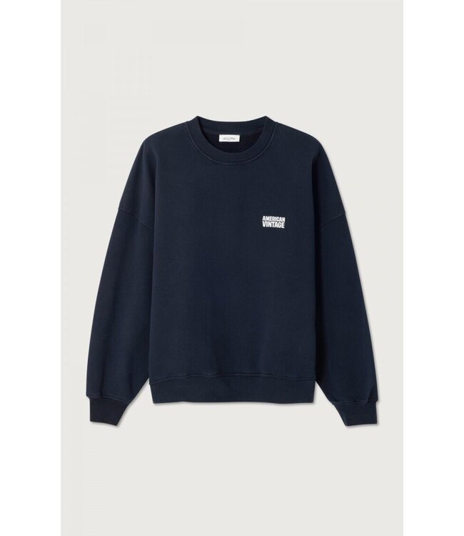 American Vintage Plizzy Sweater Navy Vintage