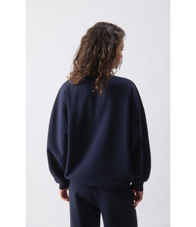 American Vintage Plizzy Sweater Navy Vintage