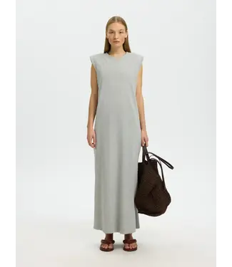 Selected Femme Halley Ankle Dress Light Grey