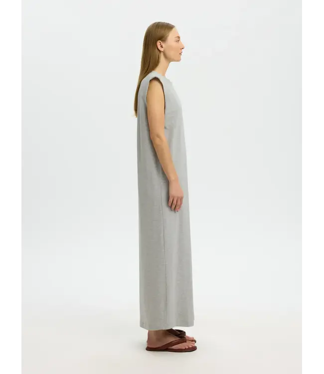 Selected Femme Halley Ankle Dress Light Grey