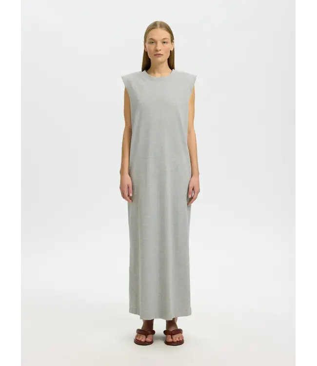 Selected Femme Halley Ankle Dress Light Grey