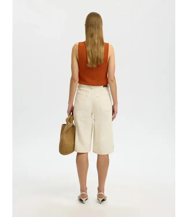 Selected Femme Moon Sus Knit Top Potters Clay