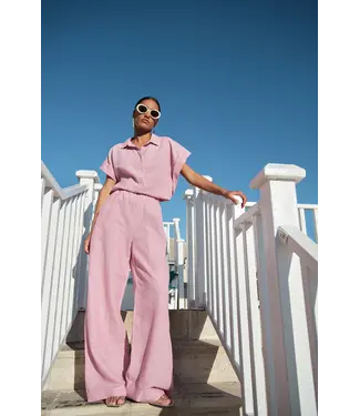 By Bar Benji Linen Pants Dusty Pink